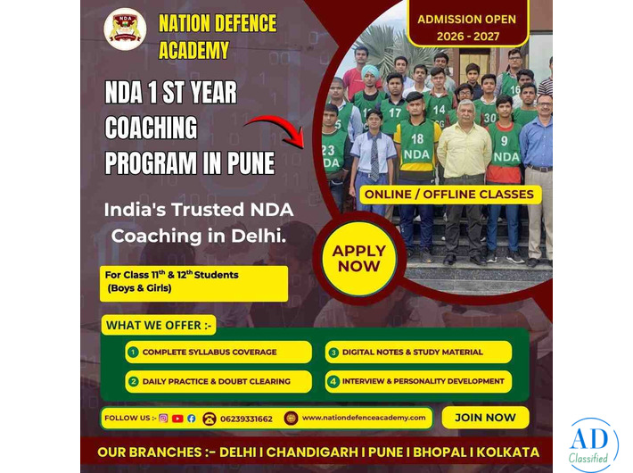 Enroll in the Best NDA 1 Year Coaching in Pune