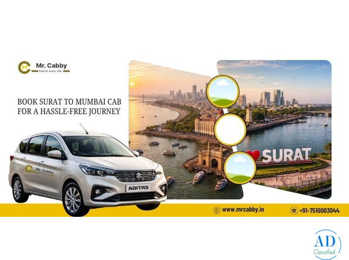 Book Surat to Mumbai Cab Price at Lowest Fare