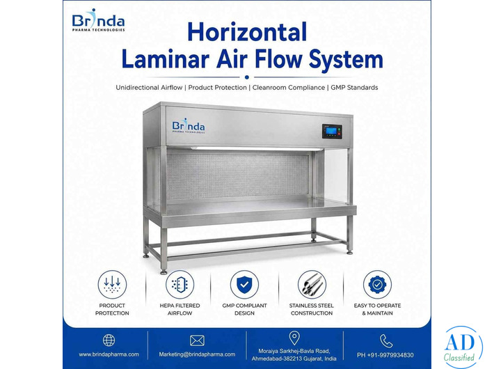 Horizontal Laminar Air Flow System Supplier | Brinda Pharma