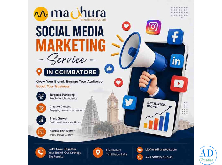 Customized Social Media Marketing Services in Coimbatore | Madhura Technologies