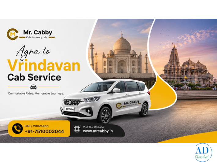 Hire Online Agra to Vrindavan Cab Service at Mr. Cabby