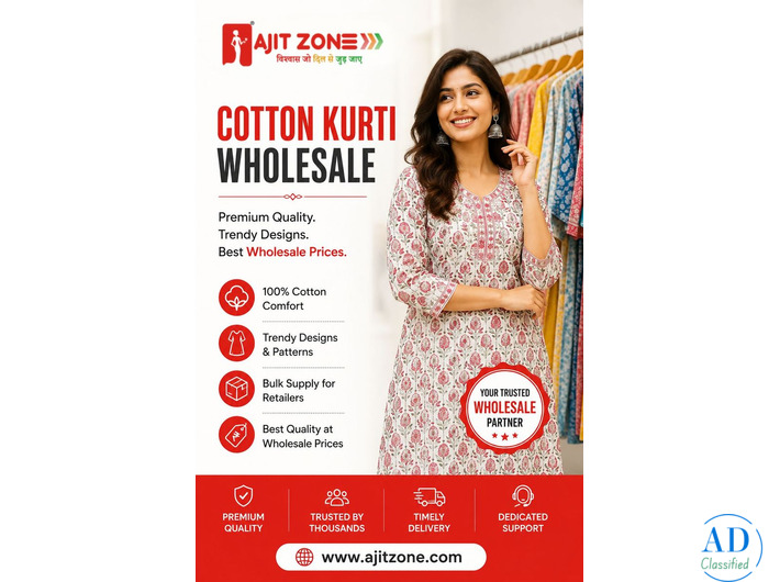 Cotton Kurti Wholesale – Premium Styles at Wholesale Prices