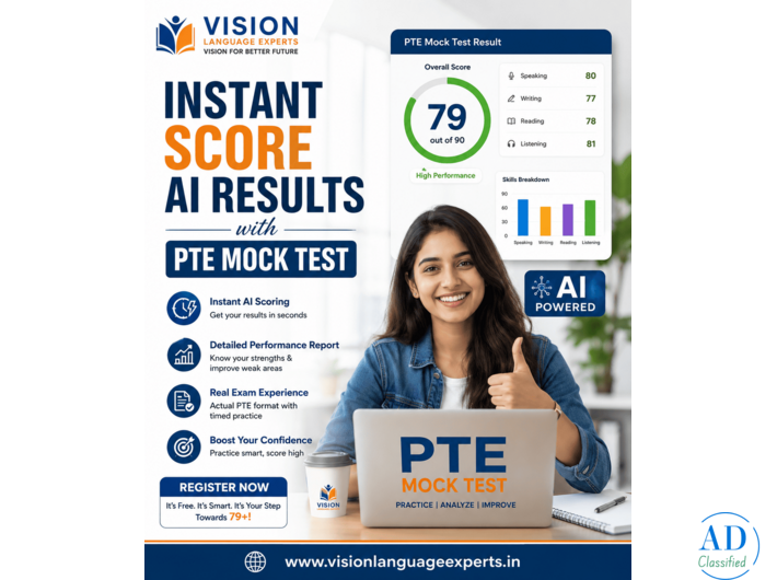 Free AI PTE Online Mock Test for 79+ Preparation
