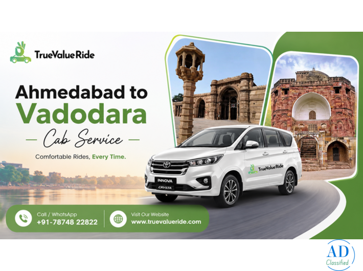 Ahmedabad to Vadodara Taxi Booking - True Value Ride