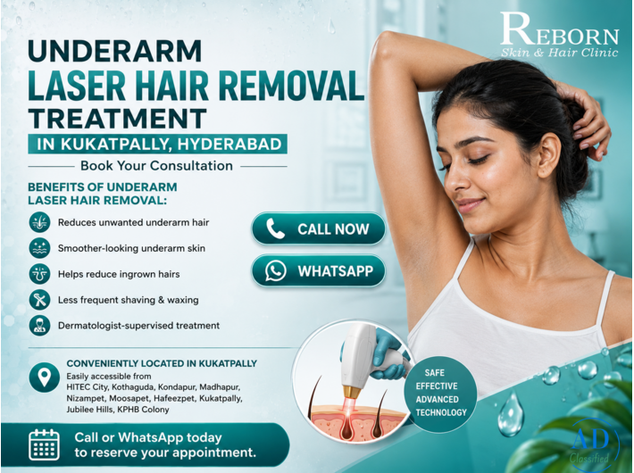 Best Underarm Laser Hair Removal Treatment in Kukatpally, Hyderabad