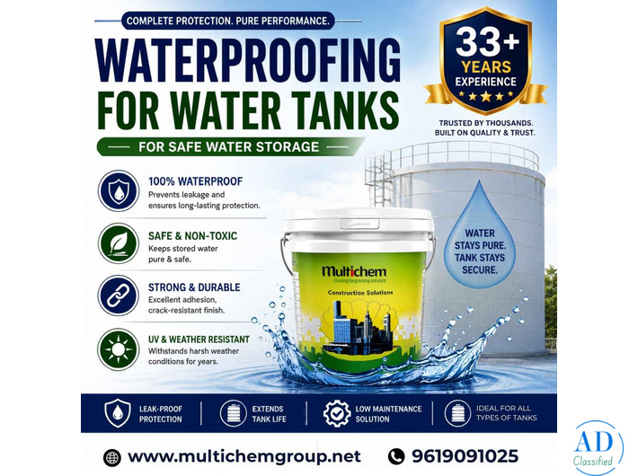 Waterproofing for Water Tanks for Concrete and Underground Tanks