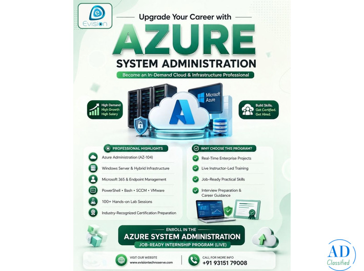 Upgrade Your Career with Azure System Administration - Evision Technoserve