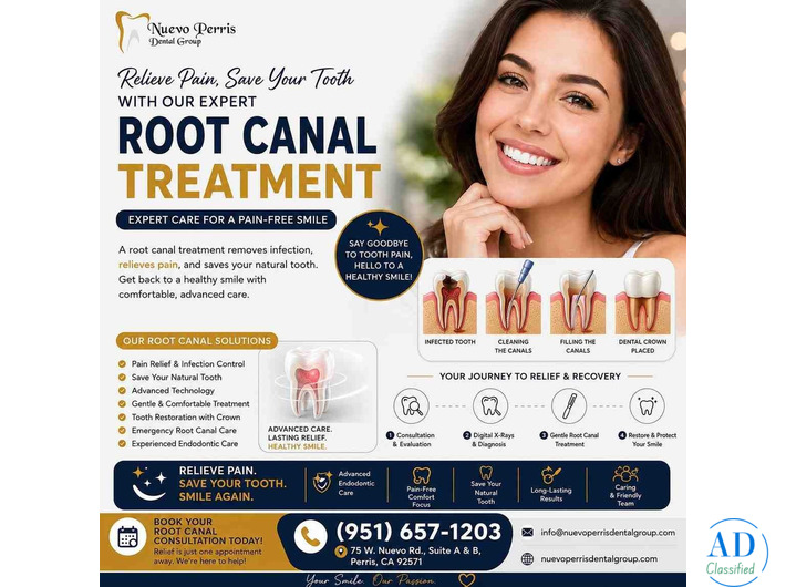 Expert Root Canal Treatment in Moreno Valley | Nuevo