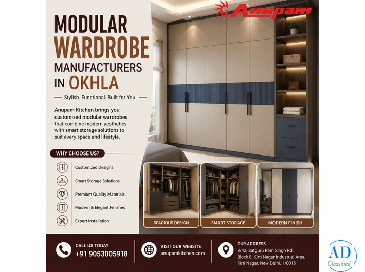 Best Modular Wardrobe Manufacturers in Okhla Delhi