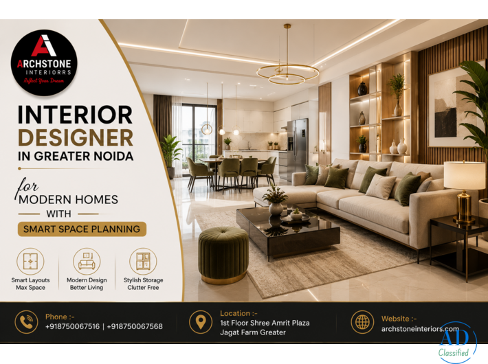 Interior Designer in Greater Noida for Modern Homes with Smart Space Planning