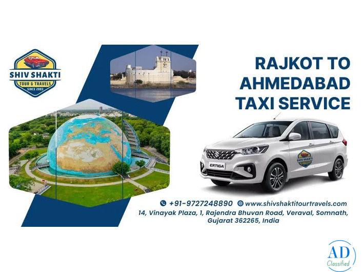 Rajkot to Ahmedabad Taxi Service by Safe & Affordable Cab Booking