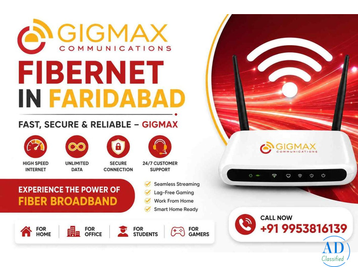 Fibernet in Faridabad | Fast, Secure & Reliable – GIGMAX