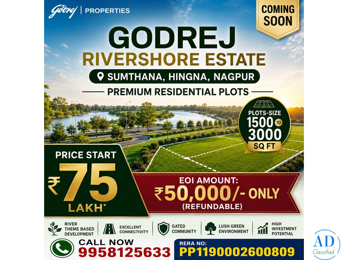 Godrej Rivershore Estate Plots: Build Your Dream Villa