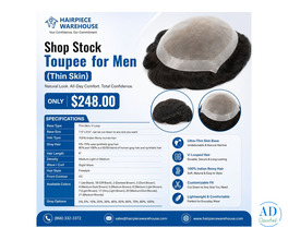 Custom Hair Systems for Men with a Natural Fit by Hairpiece Warehouse