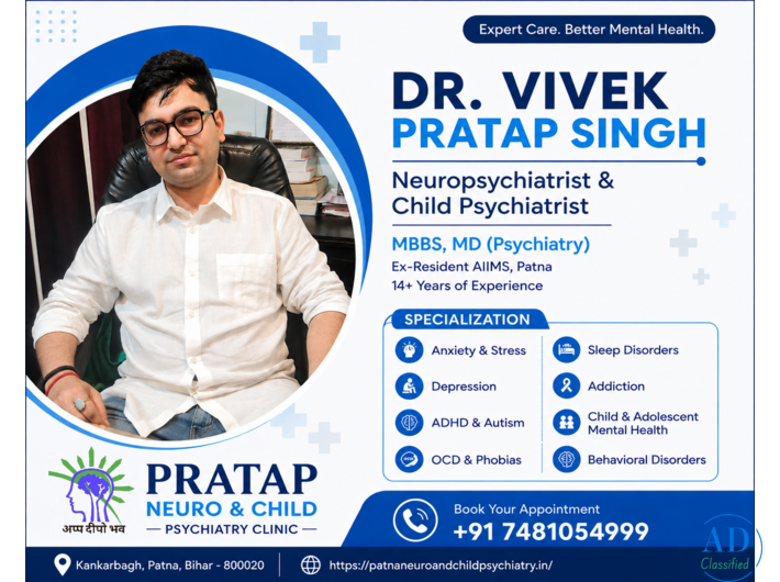 Book an Appointment with a Psychiatrist in Patna - Dr. Vivek Pratap Singh