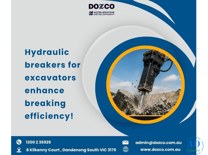 Heavy-Duty Hydraulic Breakers for Excavators Built to Perform