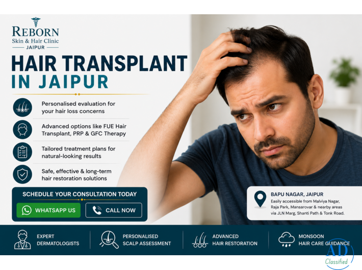 Hair Transplant in Jaipur for Thinning Hair and Baldness