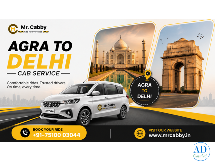 Hire Agra to Delhi Cab Service - Mr. Cabby