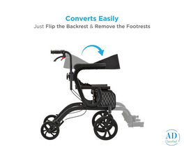 Walker Rollator with Seat for Safe &amp; Comfortable Mobility