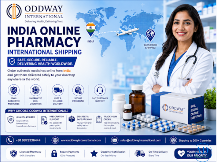 Trusted India Online Pharmacy Shipping to USA | Oddway