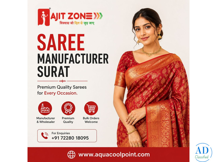 Saree Manufacturer in Surat | Premium Wholesale Sarees by Ajit Zone