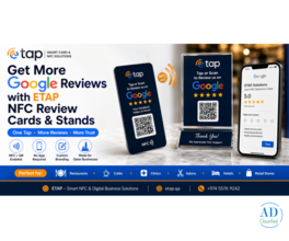 Get More Google Reviews with ETAP NFC Review Cards & Stands in Qatar