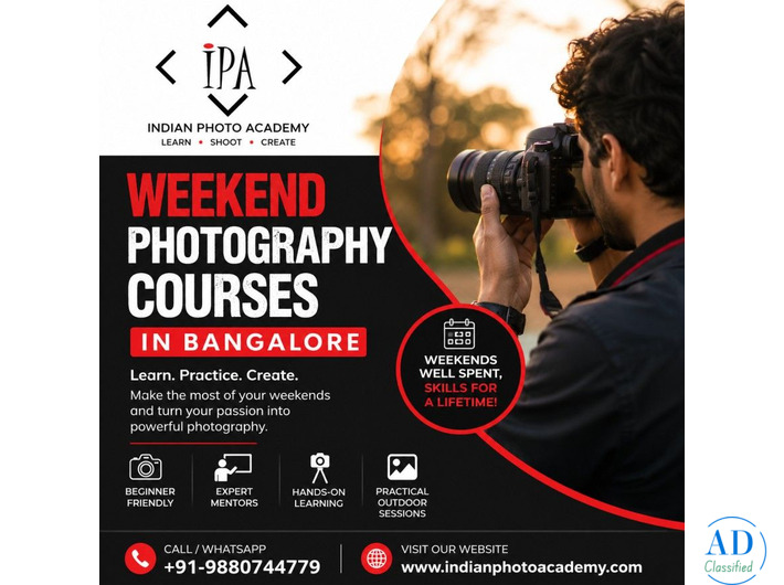 weekend photography courses in Bangalore