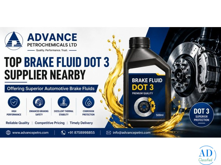 Top Brake Fluid DOT 3 Supplier Nearby Offering Superior Automotive Brake Fluids
