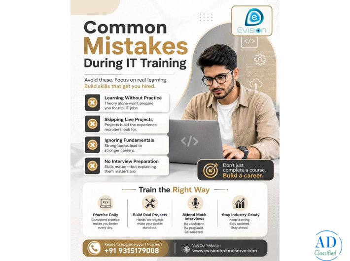 Common IT Training Mistakes That Delay Your Career - Evision Technoserve
