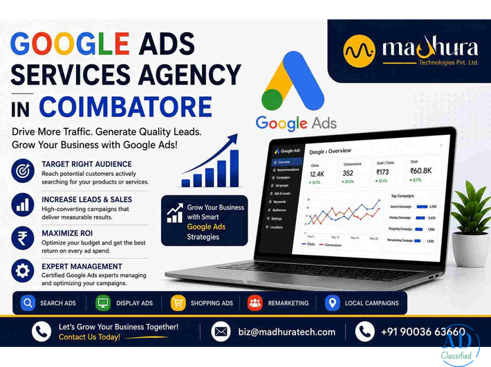 . Madhura Technologies – Google Ads Services Agency in Coimbatore