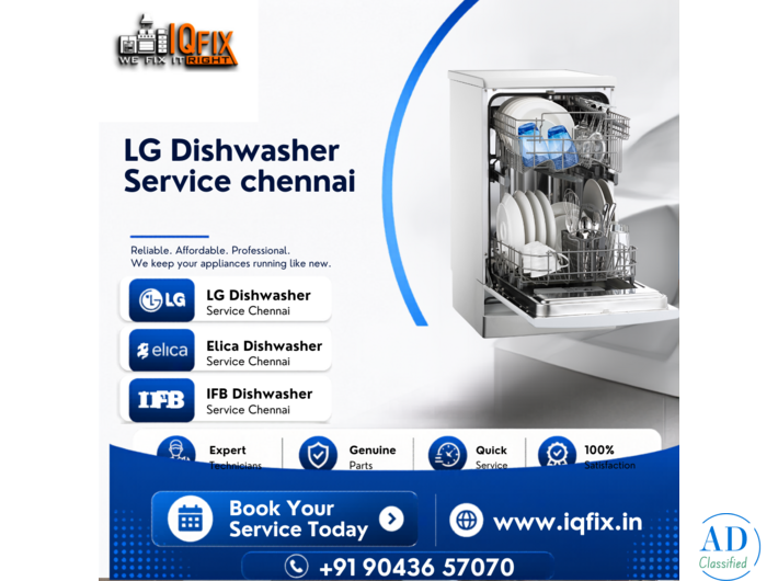 Best Dishwasher Repair & Service Chennai for LG, Kaff, Croma,