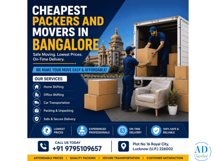 Low-Cost Packers And Movers in Bangalore