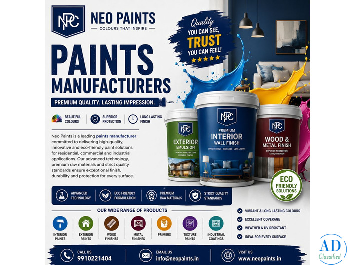 Get Quality Paints Manufacturers - Neo Paints