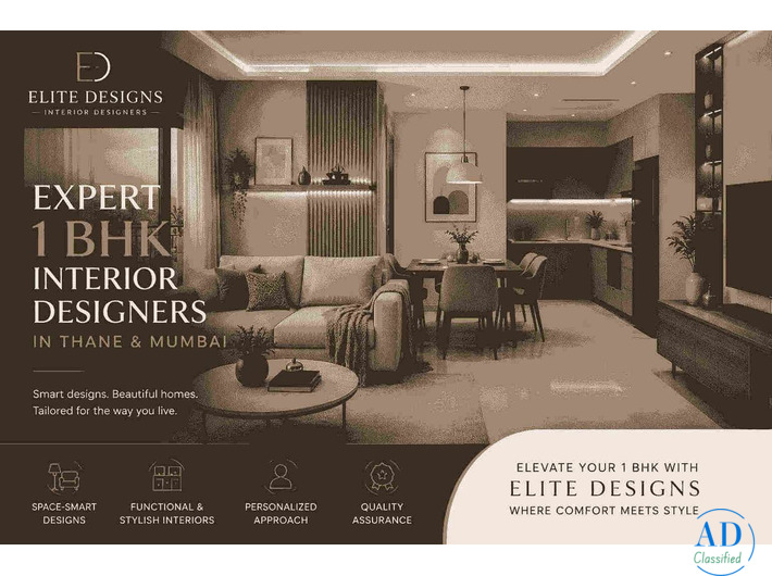 Expert 1 BHK Interior Designers in Thane & Mumbai- Elite Designs