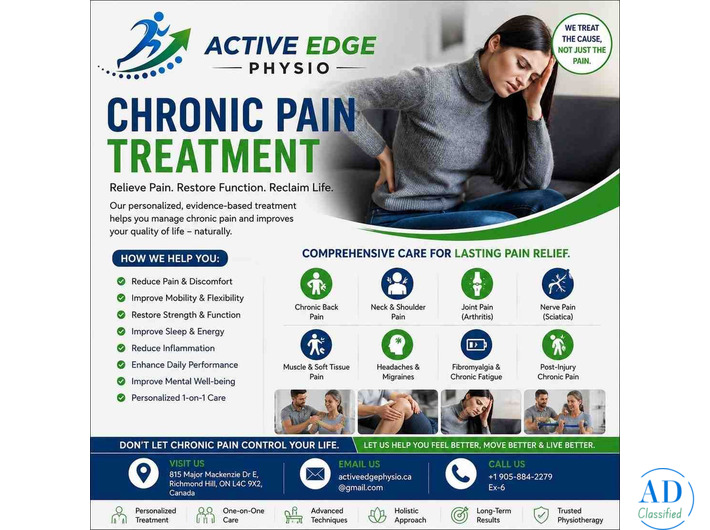 Expert Chronic Pain Treatment in Richmond Hill | Active Edge