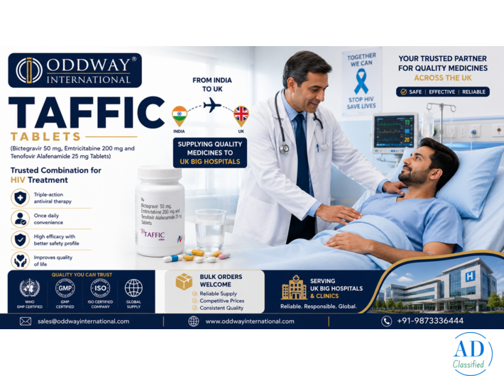 Taffic Tablet Bulk Supplier in UK - Oddway
