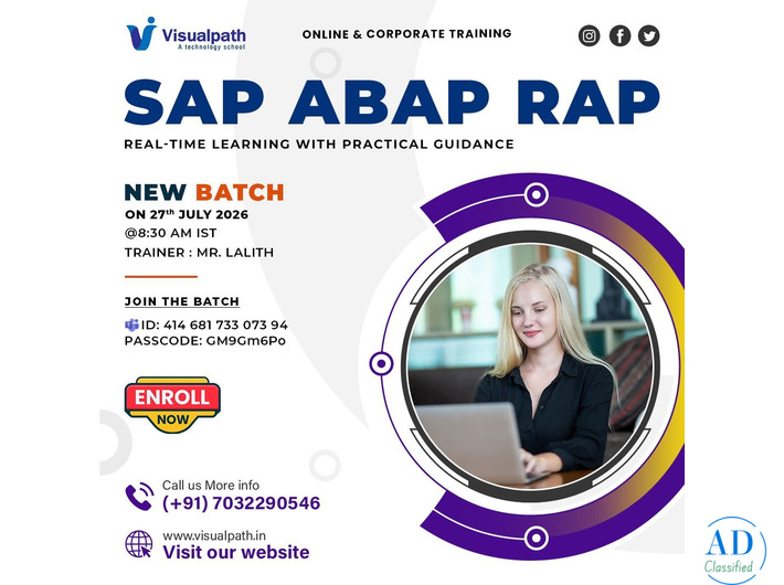 SAP ABAP RAP New Online Batch Starts July 27th,