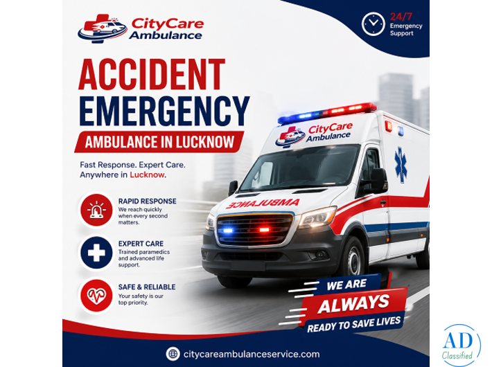 Accident Emergency Ambulance in Lucknow