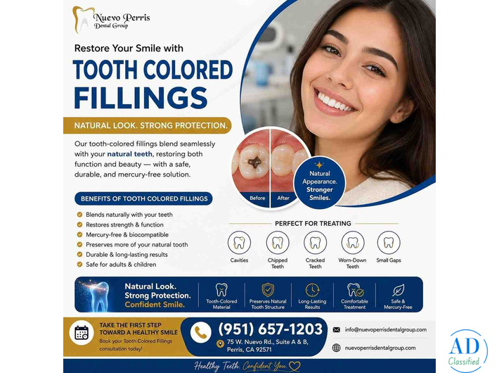 Tooth Colored Fillings Treatment in Moreno Valley – Nuevo