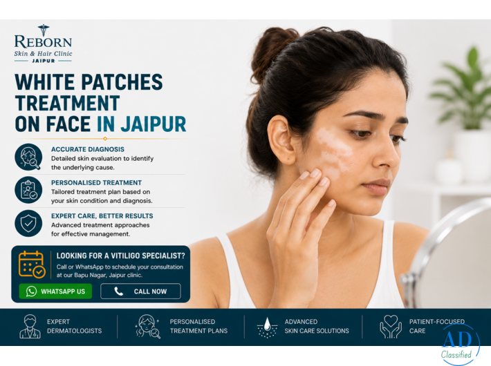 Facial White Patches Getting Noticeable? Consult Jaipur Skin Experts