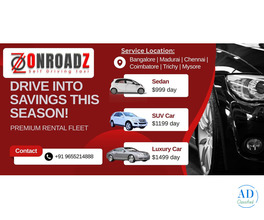 ONROADZ Self Drive Rental Cars in Chennai | Book Today