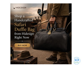 Shop a Handcrafted Safari Duffle Bag from Hidesign Right Now