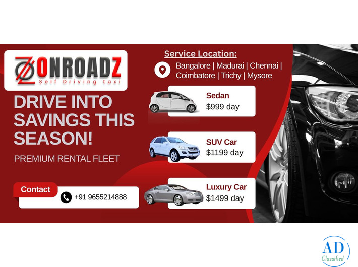 ONROADZ Self Drive Rental Cars in Coimbatore