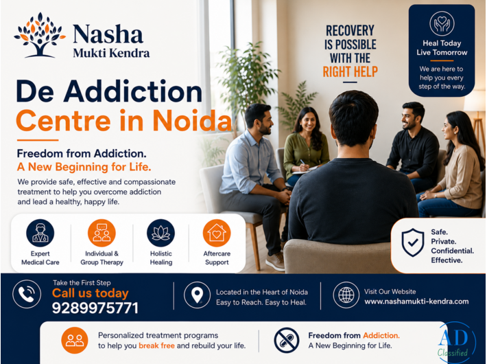 Trusted De Addiction Centre in Noida for Complete Recovery Care