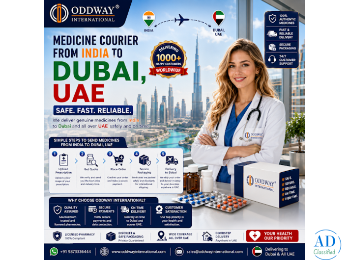 Medicine courier from India to UAE: Bulk Export Options - Oddway