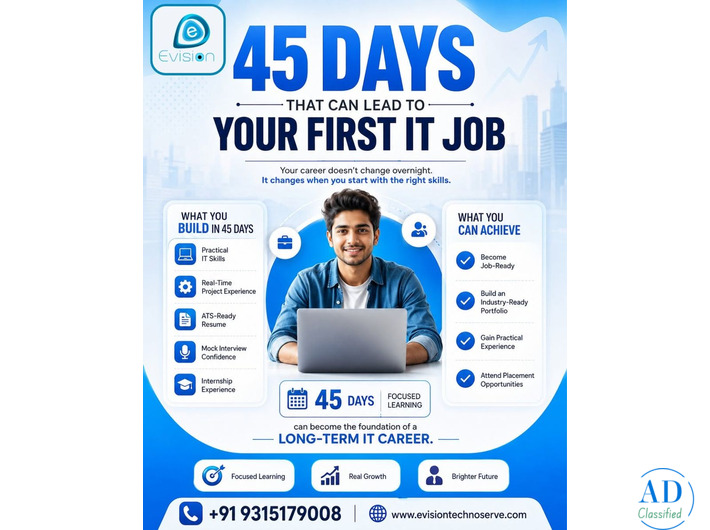 45 Days That Can Lead to Your First IT Job - EvisionTechnoserve