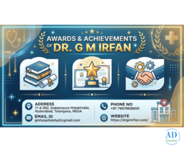Dr. G M Irfan's Awards & Professional Achievements