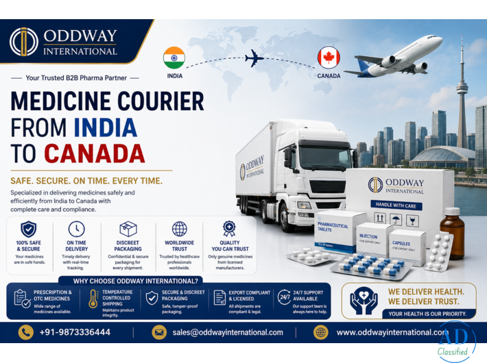 How Can B2B Buyers Courier Medicines from India to Canada? - Oddway