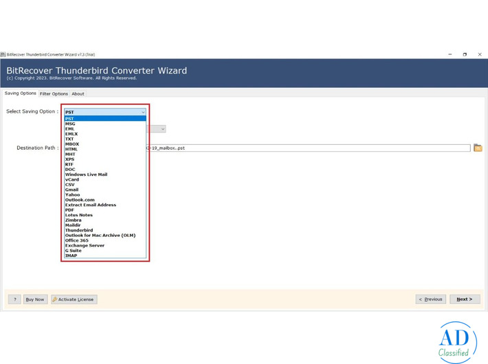 BitRecover Thunderbird to PST Converter