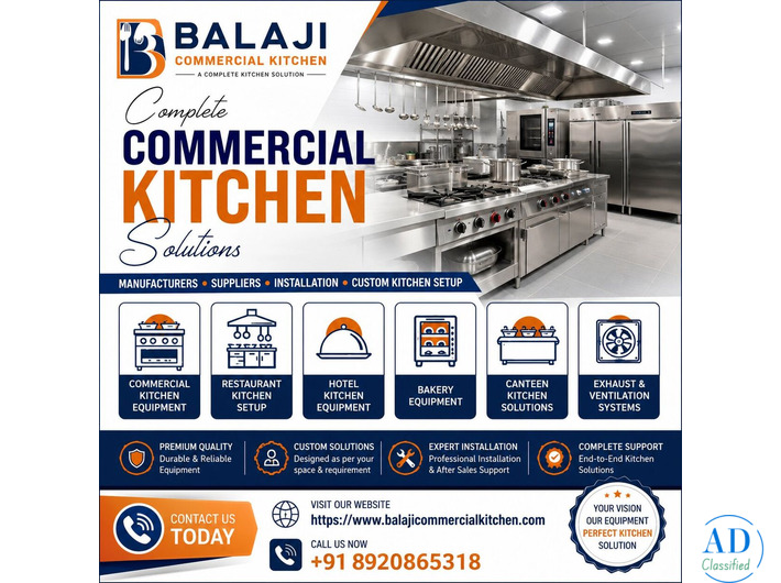 Commercial Kitchen Equipment Manufacturers in Delhi